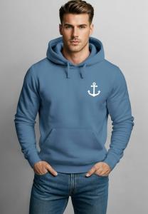 Худи Neverless ANKER BADGE , Indigo Blue/Blue-Grey