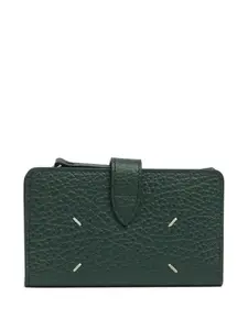 Кошелек на молнии с декоративной строчкой Maison Margiela, зеленый