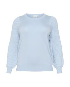 Базовый свитер KAFFE CURVE Sweater Lini, светло-синий
