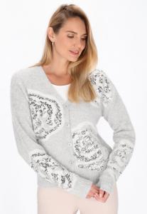 Кардиган usha Cardigan, Grey Melange Beige/Grey