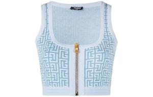 Весна-Лето 2022 Топ женский голубой BALMAIN