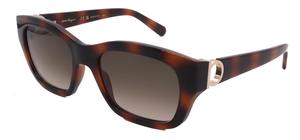 Солнцезащитные очки Salvatore Ferragamo SF1012S-214-53-19-140 без поляризации, коричневый
