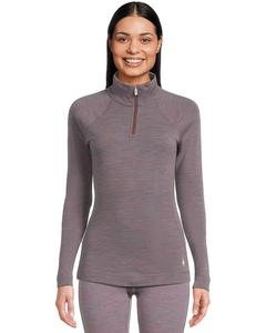 Женская футболка Smartwool Classic Thermal Merino Base Layer 1/4 Zip, Chalk Violet Heather