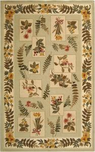 Ковер SAFAVIEH, 242 x 303 см, Chelsea Collection, Sage, ручной работы в стиле French Country из шерсти, идеально для помещений с высокой проходимостью в гостиной, спальне (HK07D)