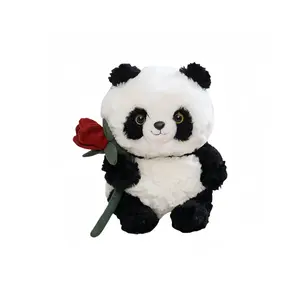 Бамбуковая трубка плюшевая кукла панда 25 см высота Fat Fat Dragon