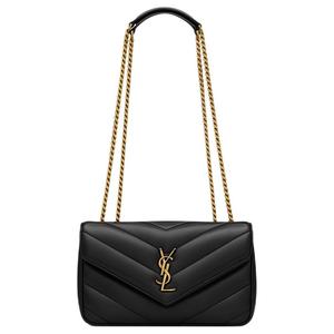 SAINT LAURENT Люлю сумка через плечо из овчины small женская black