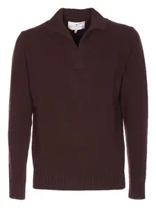 Джемпер с длинными рукавами и V-образным вырезом Seven Gauge, коричневый