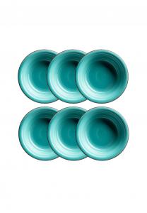 Набор суповых керамических тарелок MäSer Lumaca, 27 см, лазурный