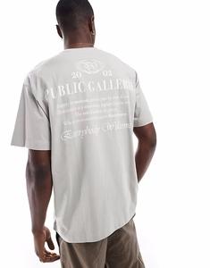 Футболка с принтом Box Fit, цвет дымчатый Cotton On, мультиколор