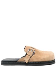 Замшевые мюли Moschino, нейтральный цвет