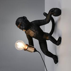 Настенный светильник Reality Leuchten Louy, смола - 1-пламенная - черная