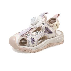 Детские противоскользящие легкие амортизирующие сандалии с низким верхом ABC KIDS, бежевый/фиолетовый