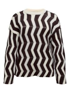 Vero Moda Curve Свитер 'LIBRA' в черном и белом цветах