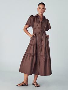 Платье-рубашка Willa, коричневый