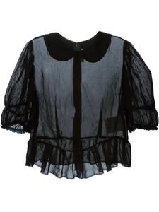 Comme Des Garçons Comme Des Garçons прозрачная блузка с воротником Питер-Пэн, черный