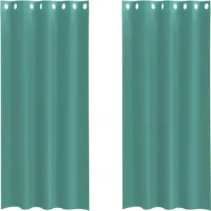 Шторы из вуали с люверсами, 2 шт., бирюзовый цвет vidaXL