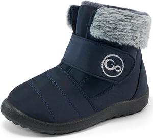 Зимние сапожки FUDYNMALC для девочек и мальчиков - удобная и теплая зимняя обувь для малышей, водонепроницаемые легкие детские ботиночки для прогулок на улице, Blue