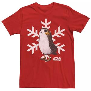 Мужская праздничная футболка Porg Snowflake Star Wars