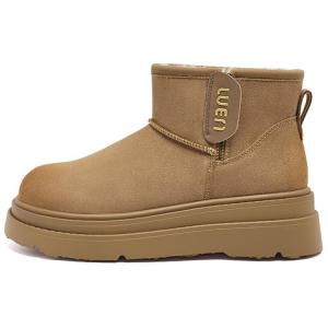 Женские зимние ботинки AGSDON на платформе, каштановый