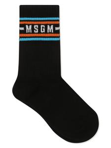 MSGM Kids носки в рубчик, черный