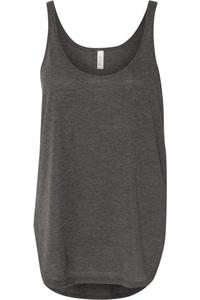 Bella + Canvas Женский струящийся топ с боковым разрезом, темно-серый