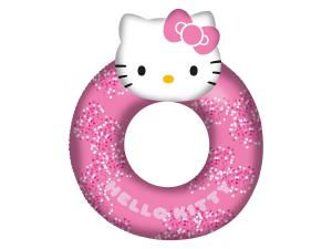 Большой круг для плавания Hello Kitty, 90 см, наполненный блестками