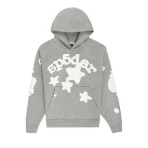 Худи Sp5der Beluga Hoodie 'Dark Heather Grey', серый