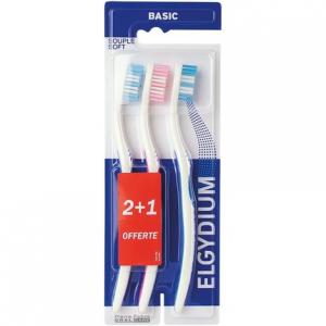 Базовая мягкая зубная щетка, упаковка из 3 шт Elgydium