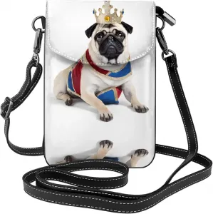 Милый маленький чехол для телефона с принтом собачки, сумка через плечо с магнитной застежкой и отделениями для карт, из искусственной кожи Ultra Fiber.