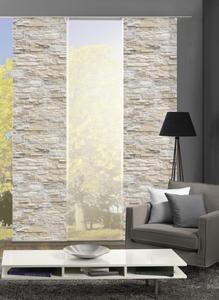 Комплект панельных штор 3 шт. полупрозрачные 60/245 см, бежевый