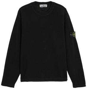Толстовка Stone Island из ребристой шерсти и нейлона, черный