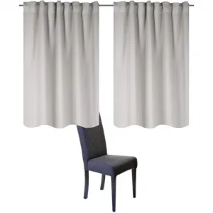 Штора BLACKY с многофункциональной лентой, 2 шт., комплект из 2 штор, комбинированная лента, однотонная BLACKY Home Basics, серый