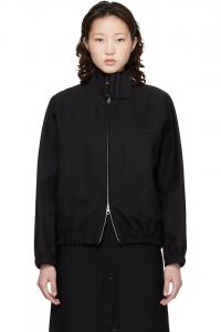 Бомбер с застежкой-молнией и пряжкой Courrèges, черный