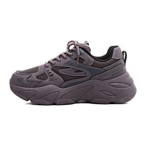 Женские кроссовки Warrior с амортизацией, увеличенной высотой, износостойкие, легкие, противоскользящие, низкие массивные, глубокий фиолетово-серый