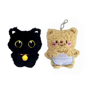 Угольный шарик котенок милый мультяшный эльф кукла универсальный плюшевый кулон унисекс пары 4см/8см/10см высота ROUERXIONG, желтый