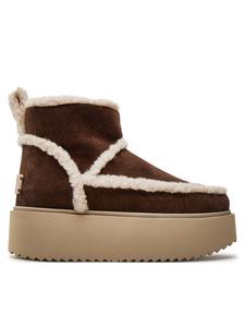 Зимние ботинки женские Inuikii Botas de nieve с мехом, коричневый