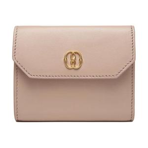 BALLY Однотонный женский кошелек из телячьей кожи светло-коричневого цвета