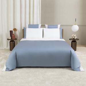 Пододеяльник Frette Colour Block из хлопкового сатина 265x230, голубой