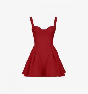 Мини-Платье Bunny с расклешенной юбкой из эластичного крепа House Of Cb, красный