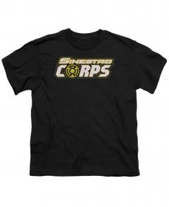 Детская футболка с коротким рукавом и логотипом Корпуса Синестро Green Lantern, Black