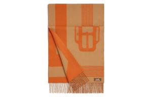 Кашне вязаное женское оранжевое HERMES