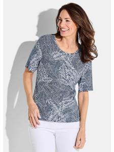 GOLDNER Короткий размер: Футболка темно-синего/белого цвета