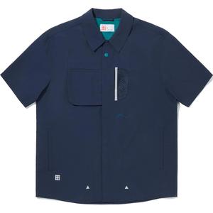 LiNing Рубашка унисекс морского синего цвета