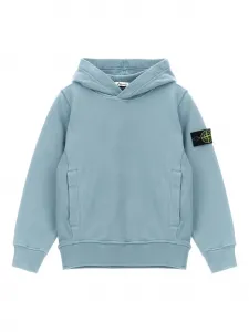 Худи с нашивкой-логотипом Stone Island Junior, синий