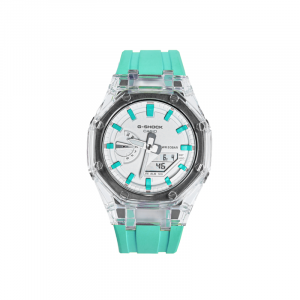 Casio Часы Retrofit Series с кварцевым механизмом, фторэластомерным ремешком, унисекс, белый циферблат