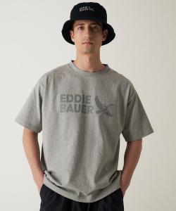 Футболка с коротким рукавом, логотип Eddie Bauer, серый