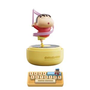 Плюшевая фигурка Crayon Shin Chan с солнечной панелью, вращающаяся, милая, для спальни или рабочего стола, в стиле чиби ROCK