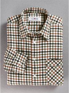 Рубашка-слипон зеленого и бежевого цветов WITT WEIDEN