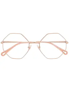 Очки в восьмиугольной оправе Chloé Eyewear, золотой