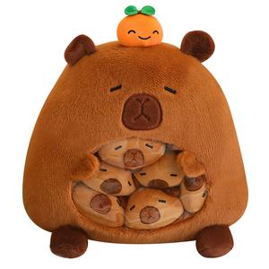 Плюшевая игрушка Capybara Snack Bag Included Shark Caiman высотой 35 см LALABABY